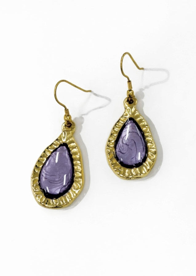 Lavender Fields Frances Earrings - Gold