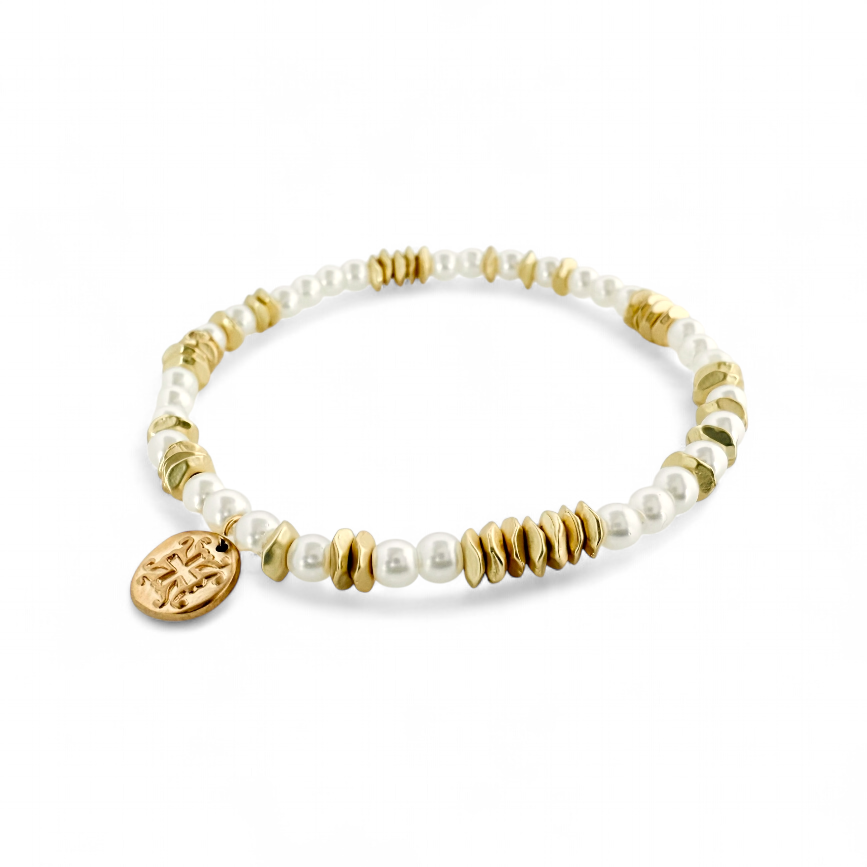 Mary Kate - Pearl with Gold