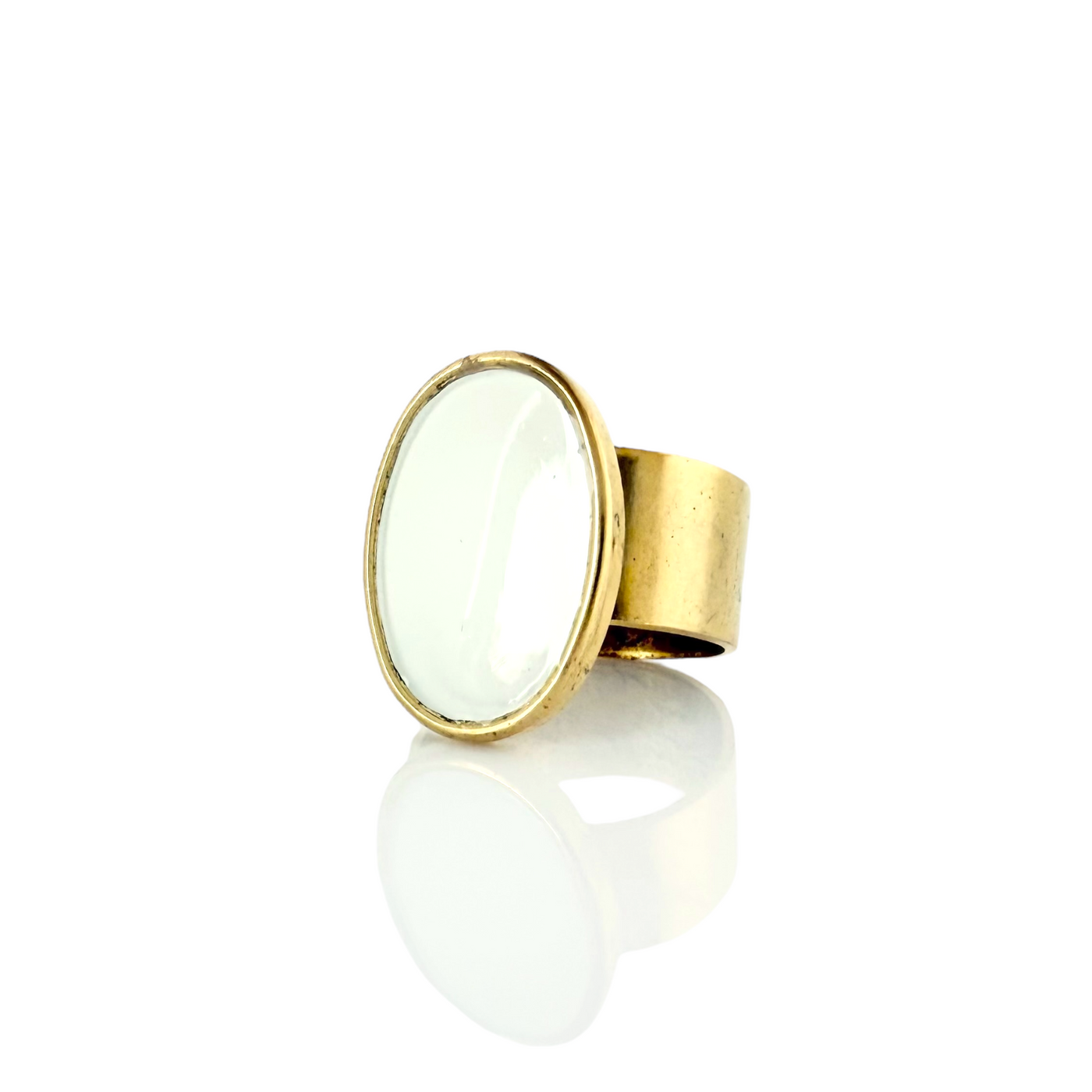 St. Tropez Ovale Ring - Soft White - Gold