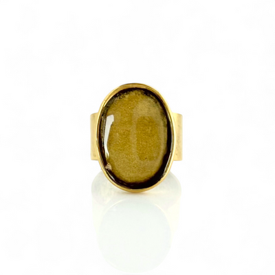 St. Tropez Ovale Ring - Forsythia - Gold