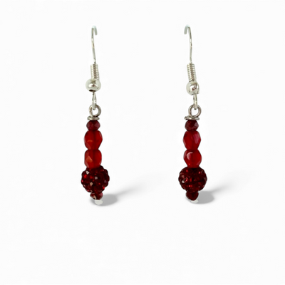 Lustrous Red - Earrings