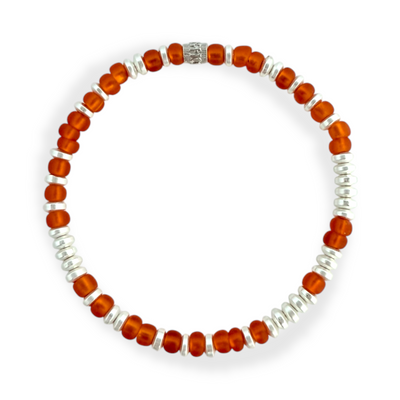 Mary Kate - Orange with Silver
