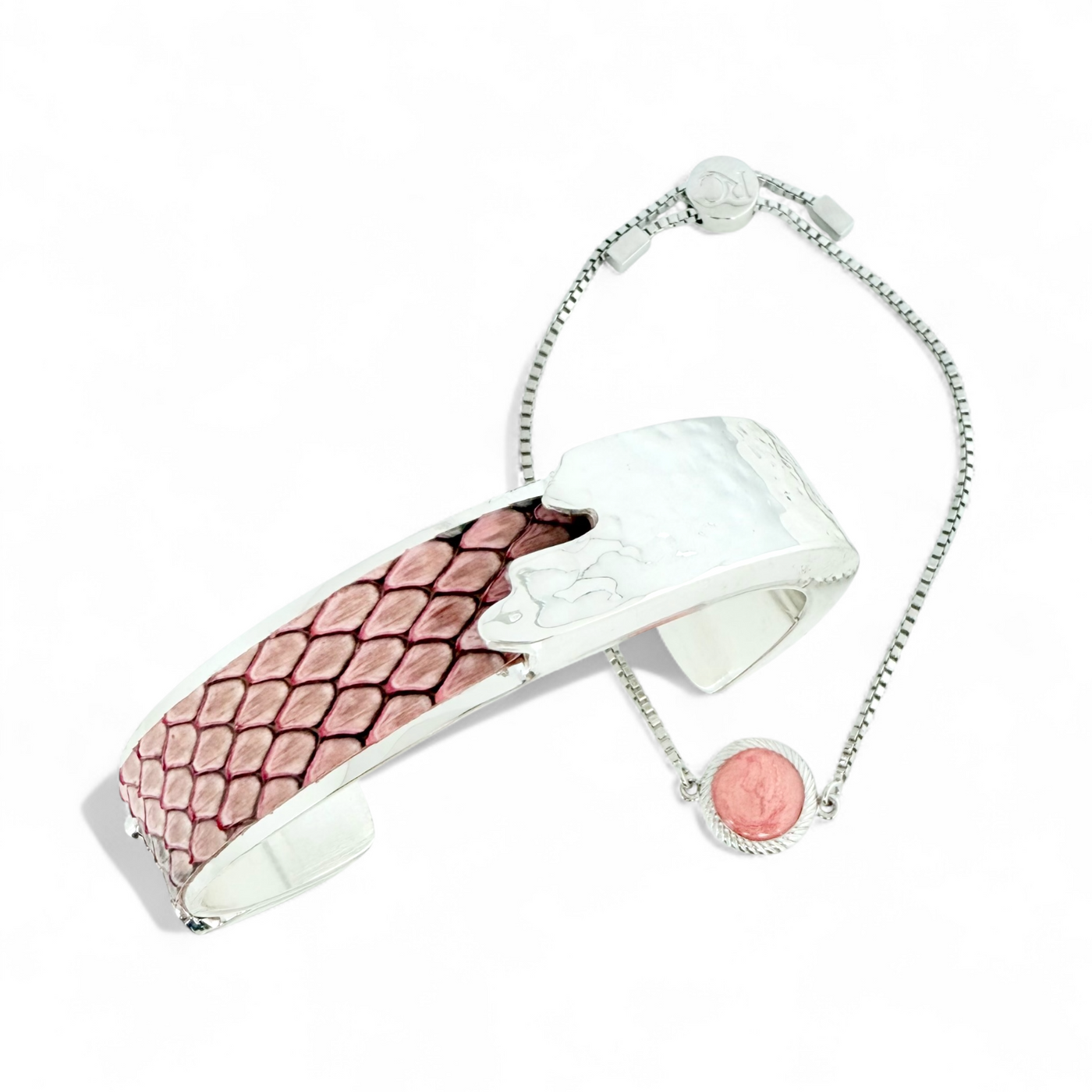Olivia Marie - Pearlized Pink/.5 Pink Python Dallas Duo - Silver