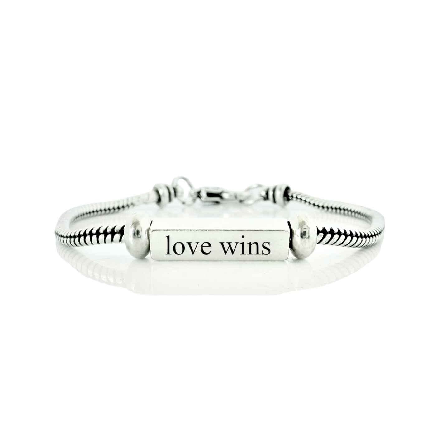 Meaningful - Custom Engraved Chain Bracelet - Silver