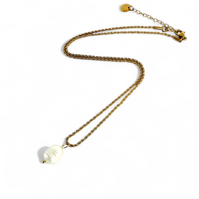Baroque Drop - Necklace - Gold
