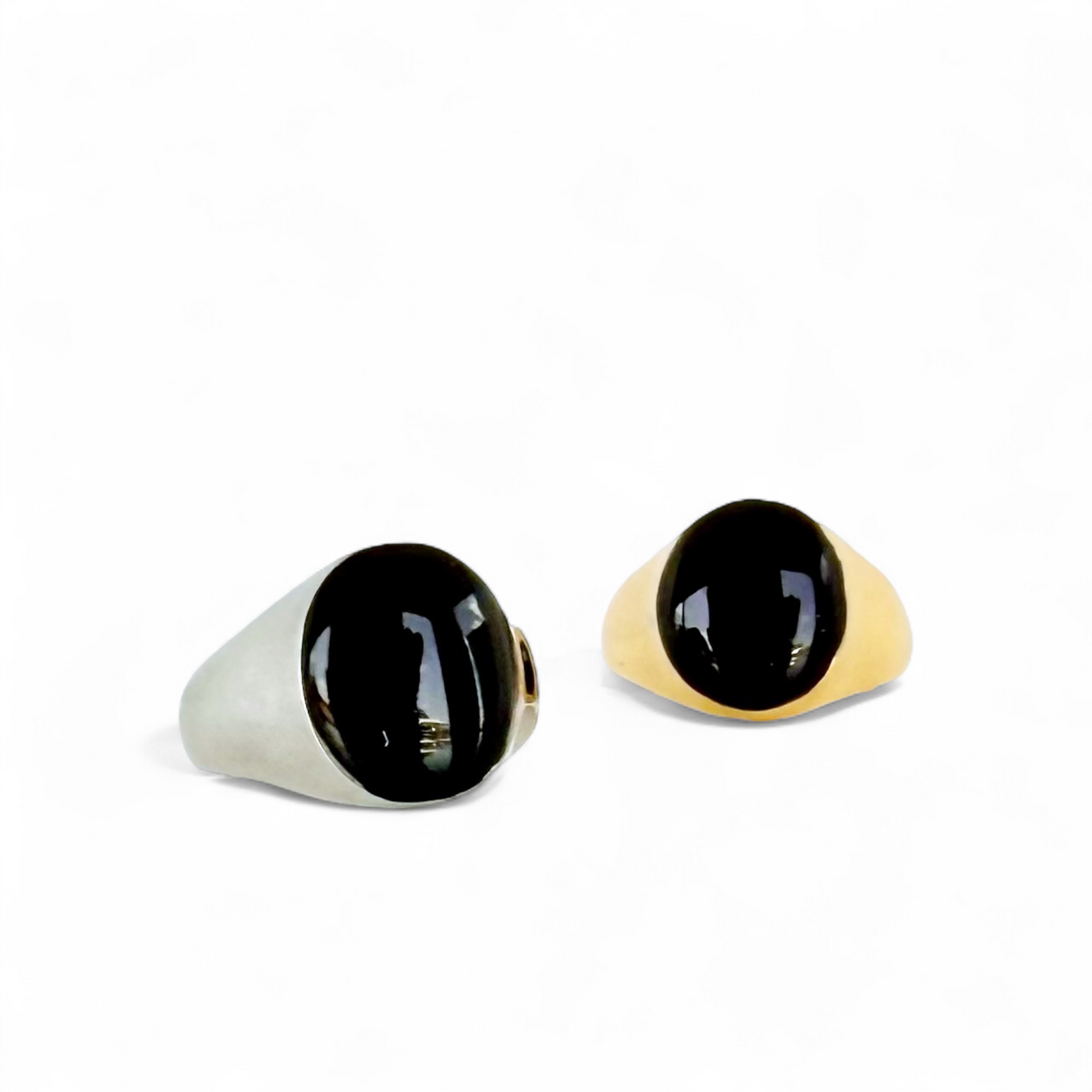 Plum Oval Domed Ring - Gold