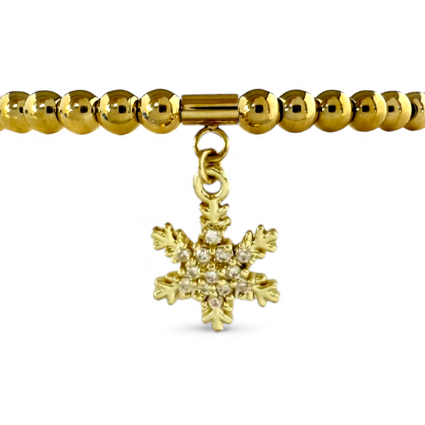 Day 3: Mini Pavé Snowflake Charm - Gold + Santa Pouch