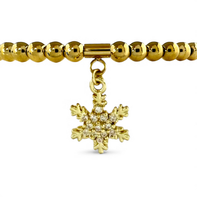 Day 3: Mini Pavé Snowflake Charm - Gold + Santa Pouch