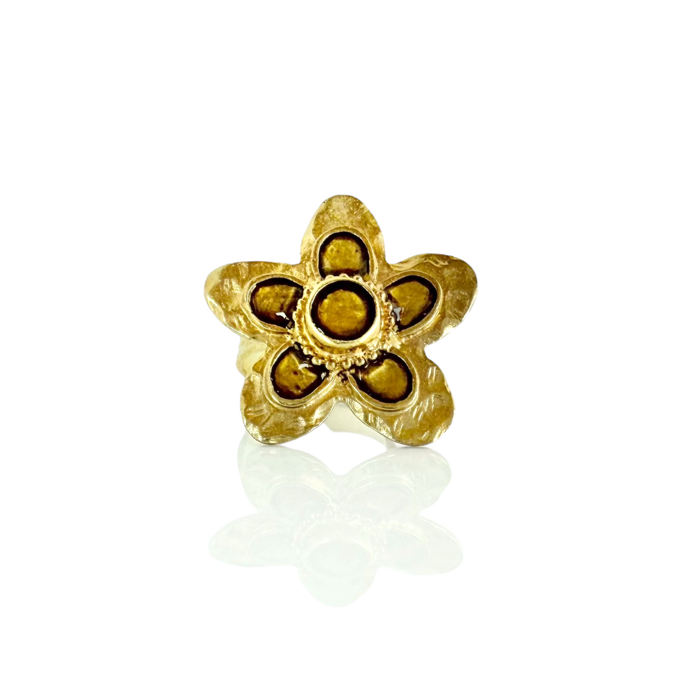 St. Tropez Quinpetal Ring - Forsythia - Gold