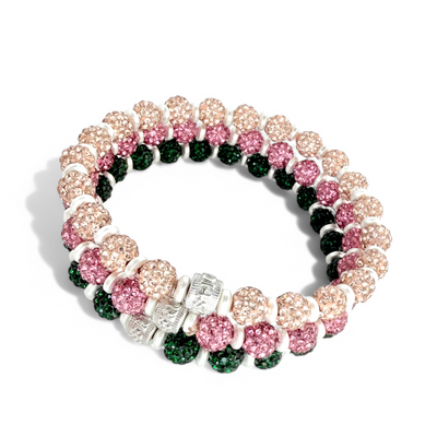 Emerson Lane Trio - Pink + Rose Gold + Emerald with Silver