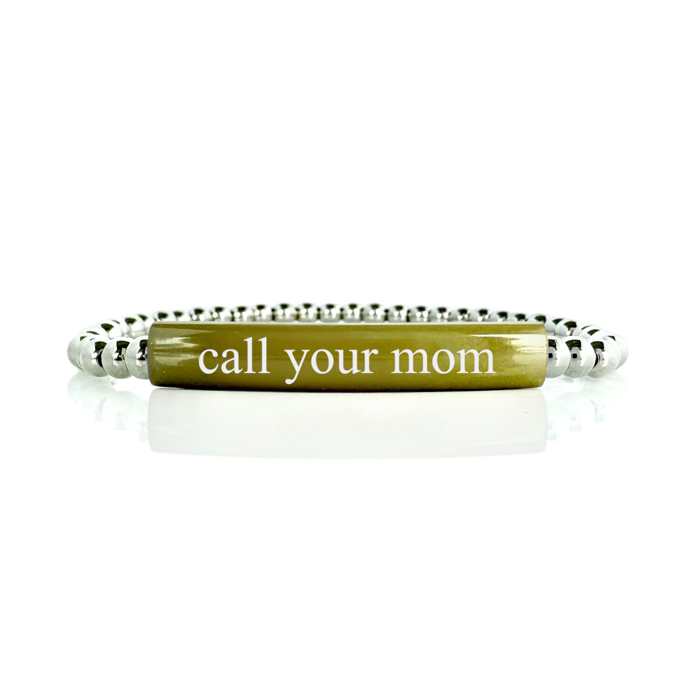 Call Your Mom - Kelly Engraved Olive Green Plate