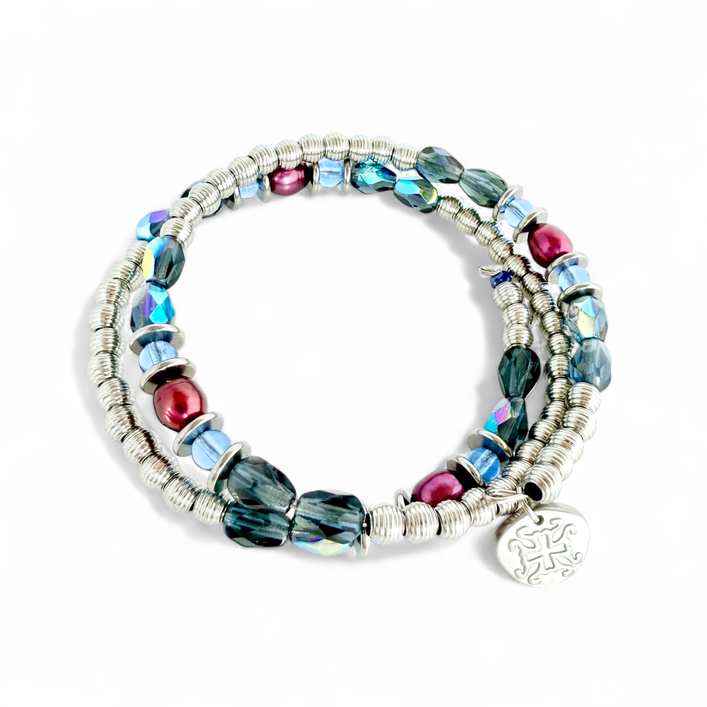 Bordeaux and Blue Wrap