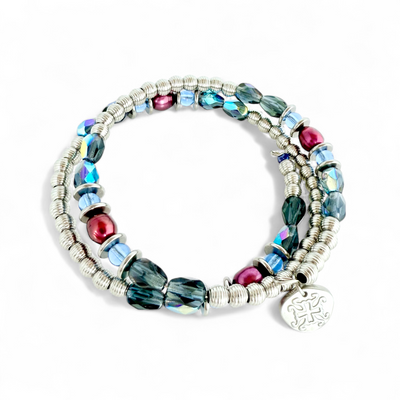 Bordeaux and Blue Wrap