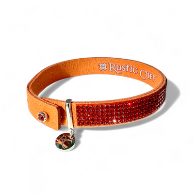 Kenna Grande Apricot with Red Crystals