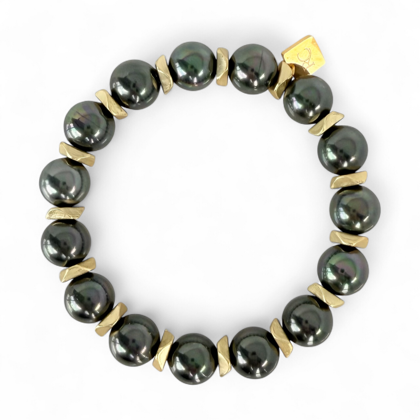 Boleyn Pearl - Hematite - Gold