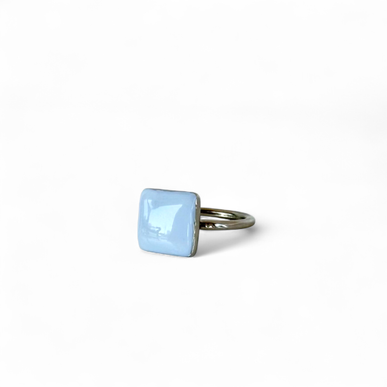 Periwinkle Square Ring - Silver