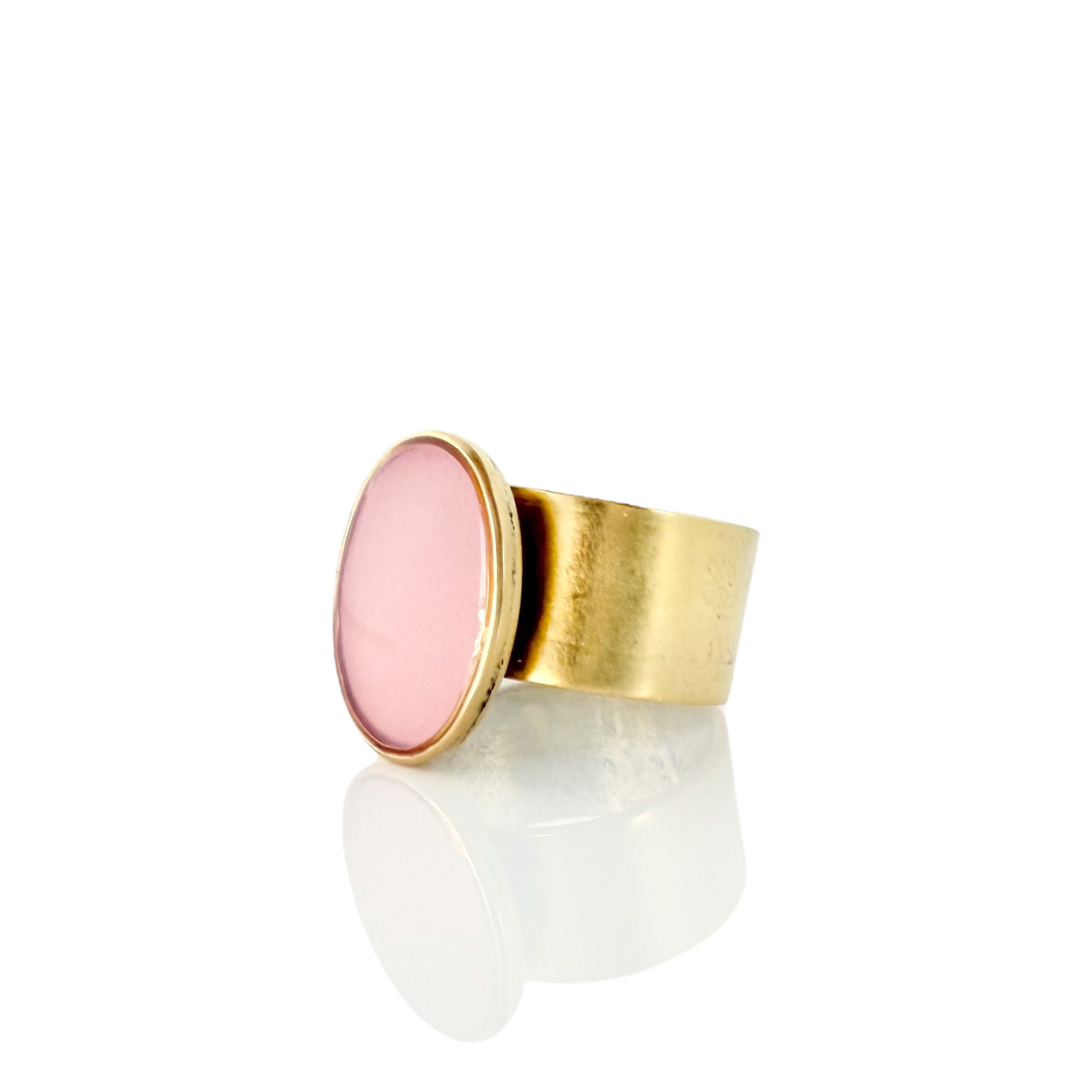 St. Tropez Oval Ring - Peony Blush - Gold