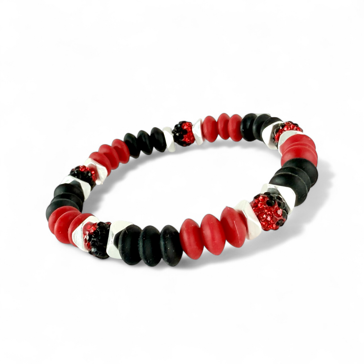 Varsity Black & Red - Silver