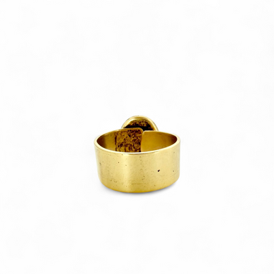 St. Tropez Oval Ring - Sea Glass - Gold