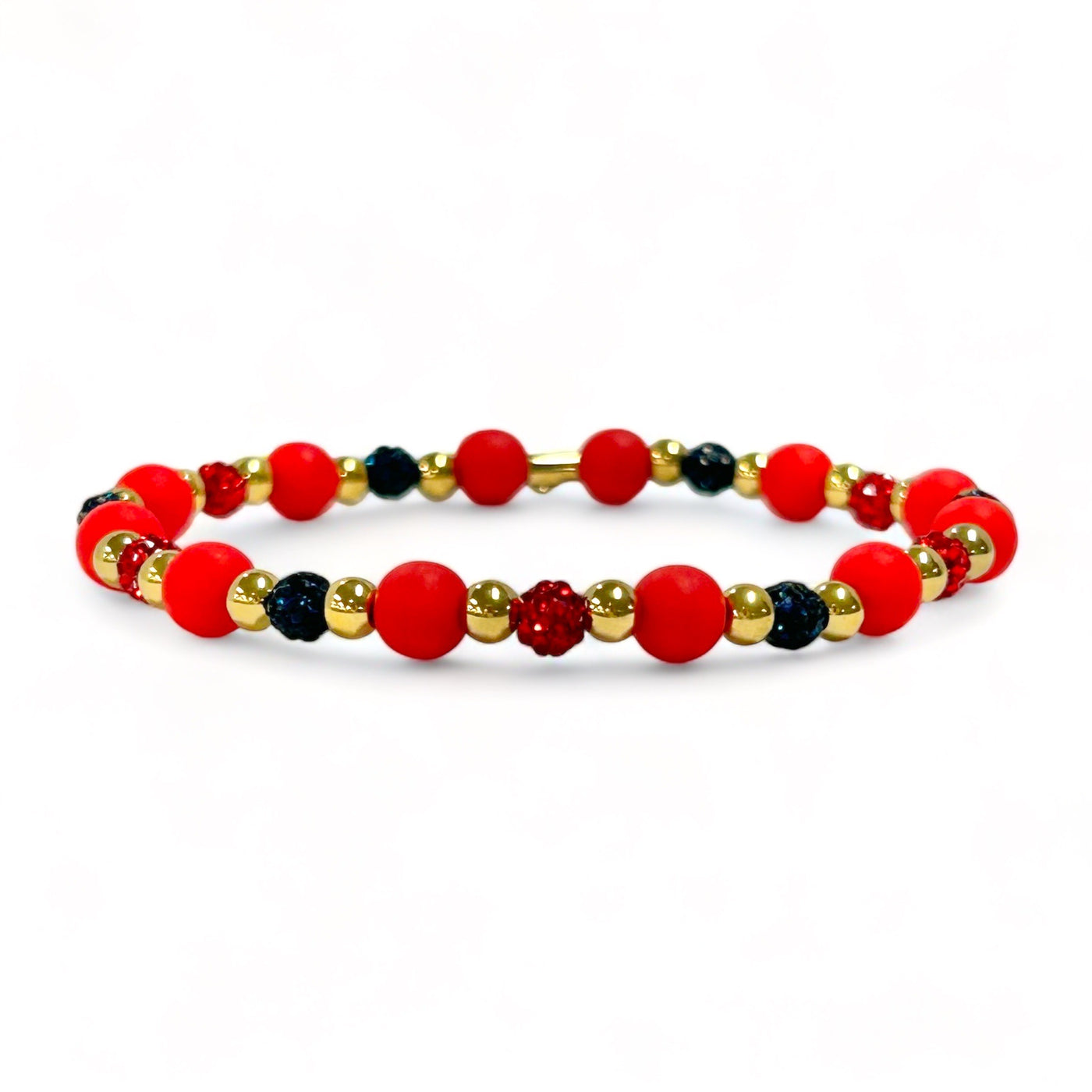 Kaleidoscope Mini Red, Navy and Red with Gold