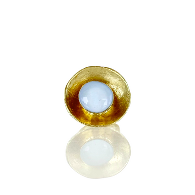 Halo Ring - Periwinkle - Gold