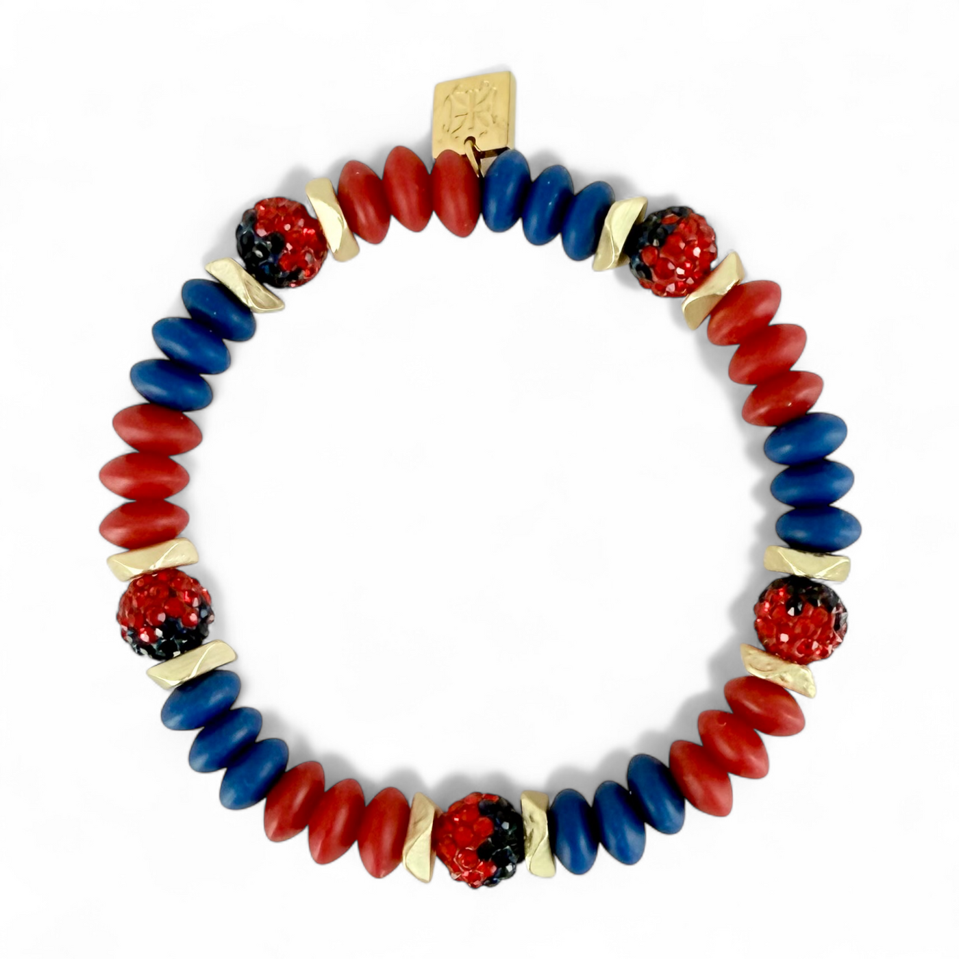 Varsity Deep Blue & Red - Gold