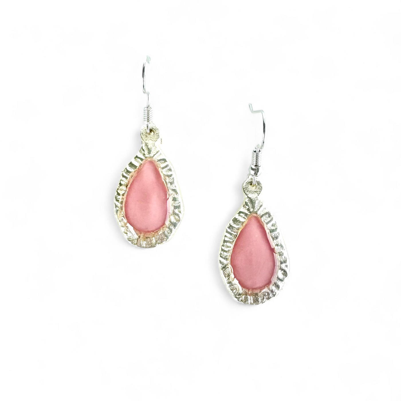 Frances Earrings - Pink in Silver