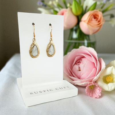 Frances Earrings - Gray - Gold