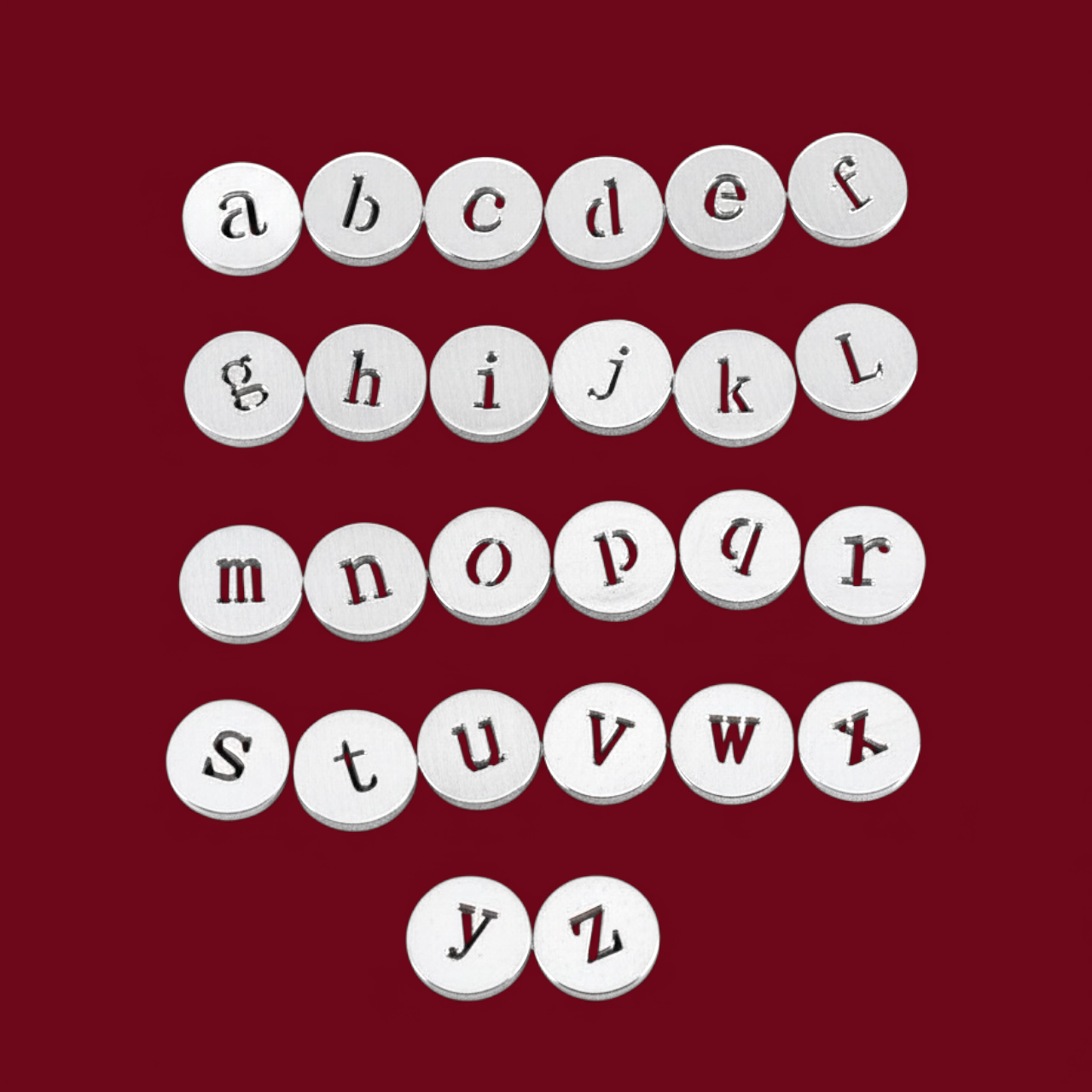 Cutout Silver Initial Necklace