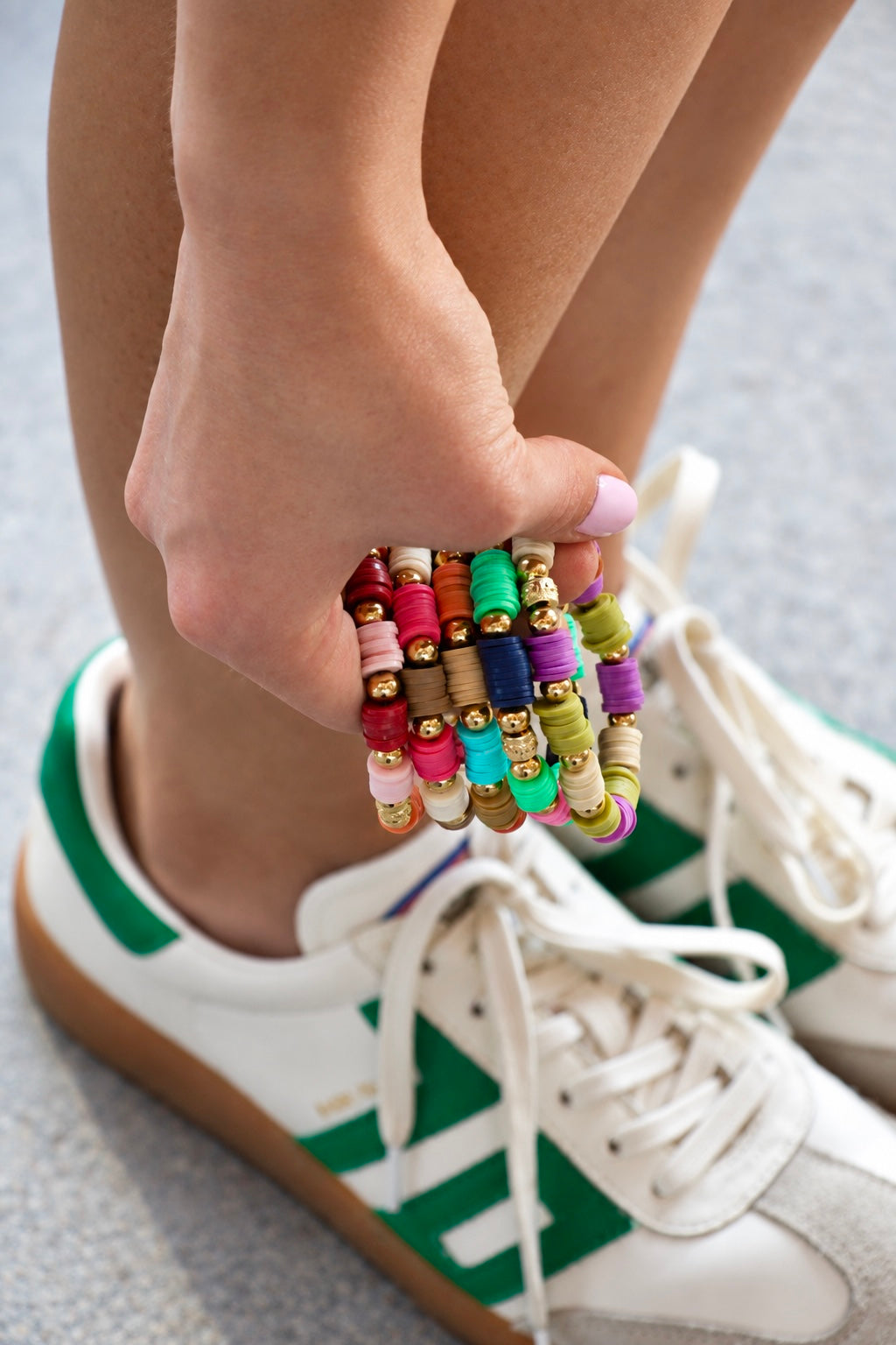 The Molly - Colorblock Olive/ Lavender/ Cream