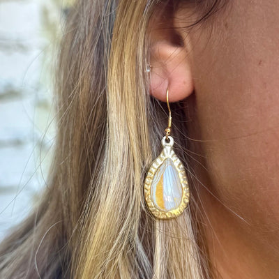 Frances Earrings - Earth and Waves - Gold