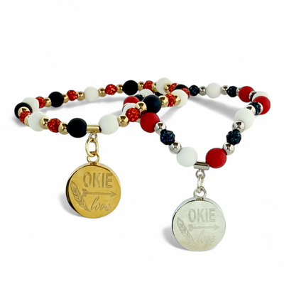 OKIE love Arrow Feather - Navy, White, and Orange