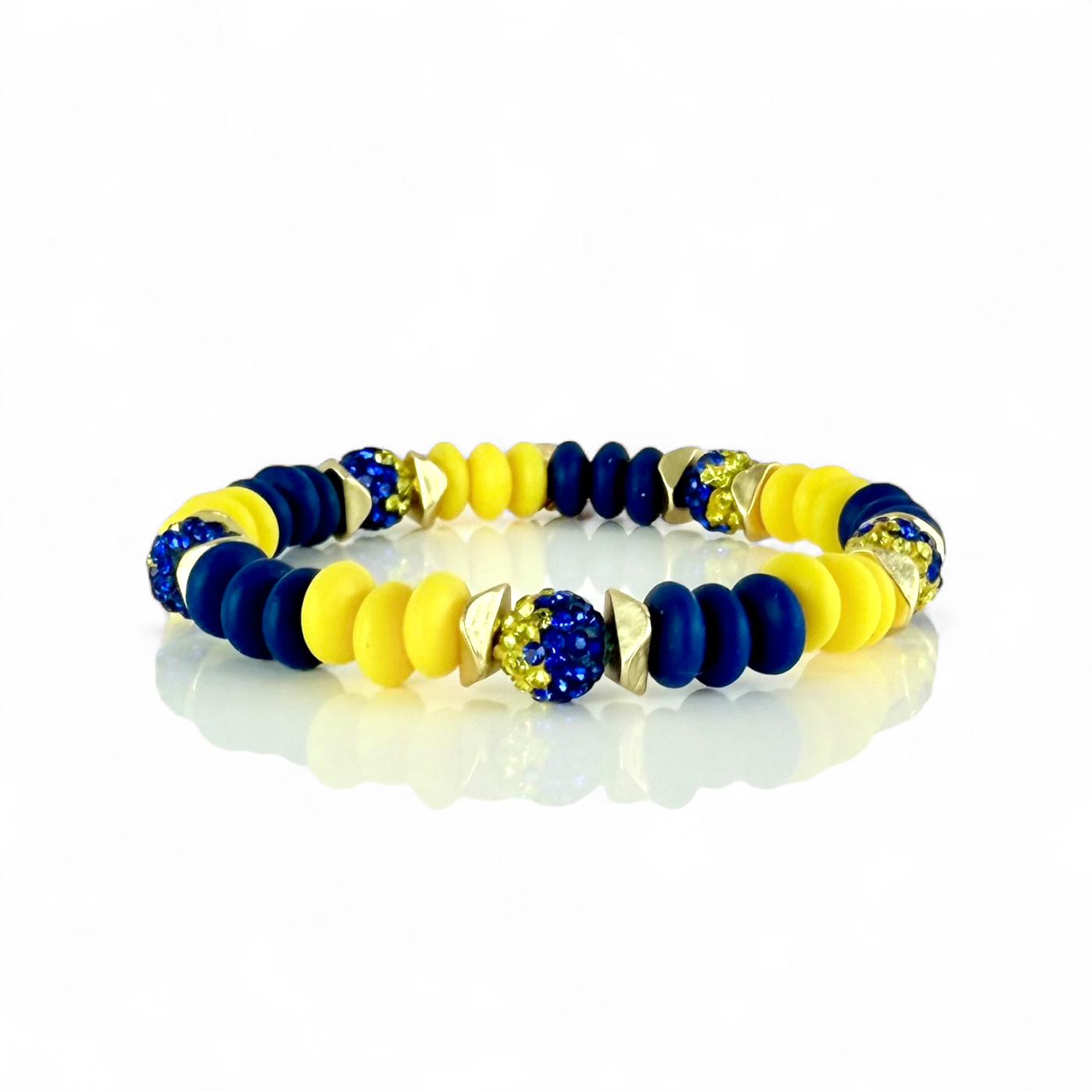 Varsity Deep Blue & Yellow - Gold