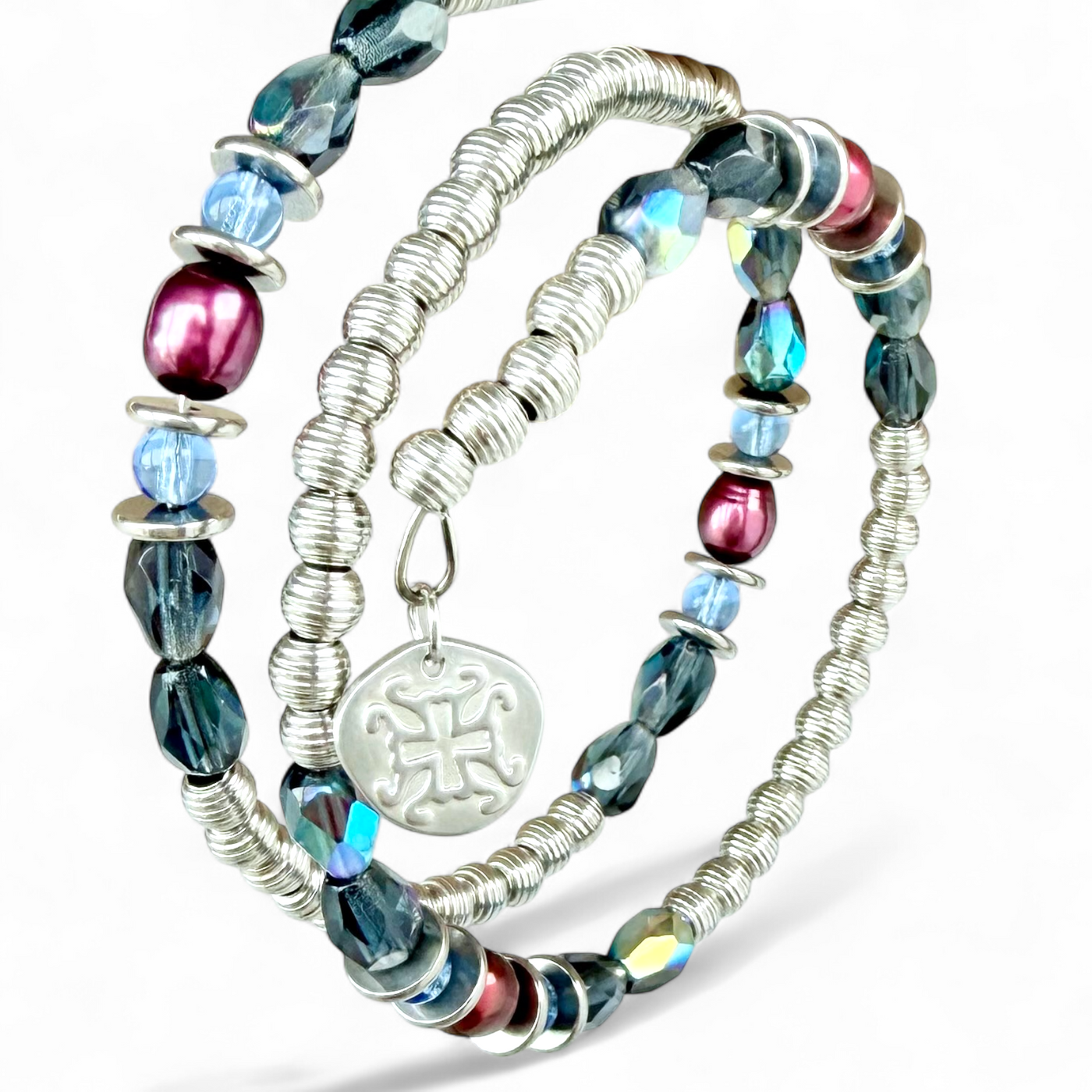 Bordeaux and Blue Wrap