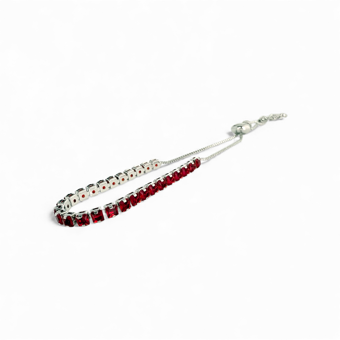 Day 2: Sloane Cushion Cut Slider - Red - Silver + Santa Pouch
