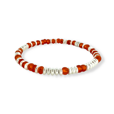 Mary Kate - Orange with Silver