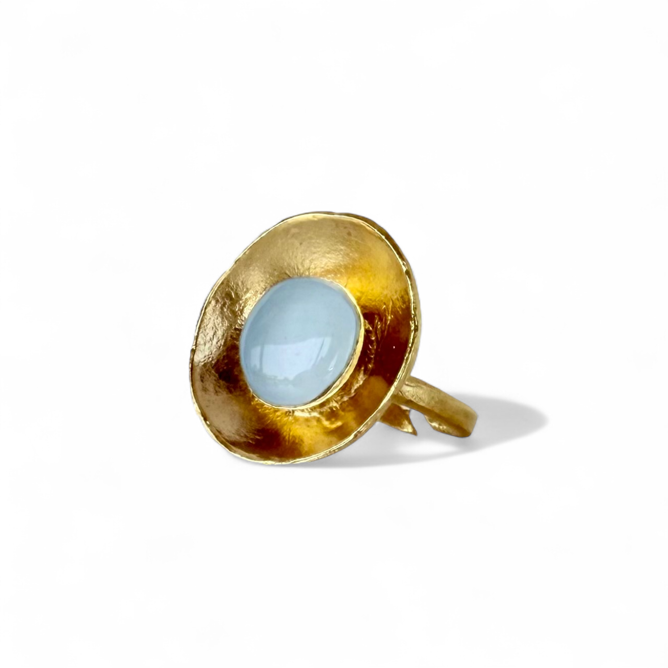 Halo Ring - Periwinkle - Gold