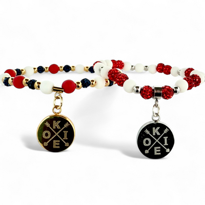 Criss Cross Arrow Okie Gold - Red , White, and Blue