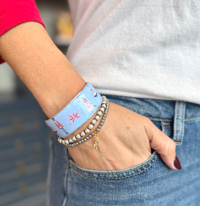 Day 3: Mini Pavé Candy Cane Charm - Gold + Santa Pouch