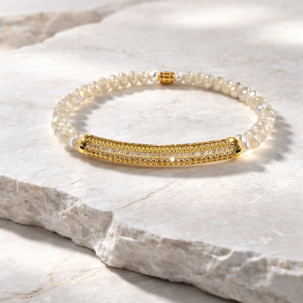 Color Me Happy - Opalescent White (Gold)