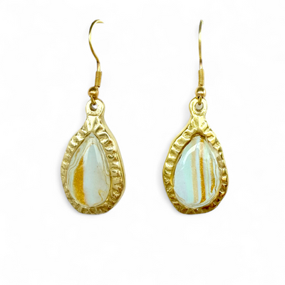 Frances Earrings - Earth and Waves - Gold