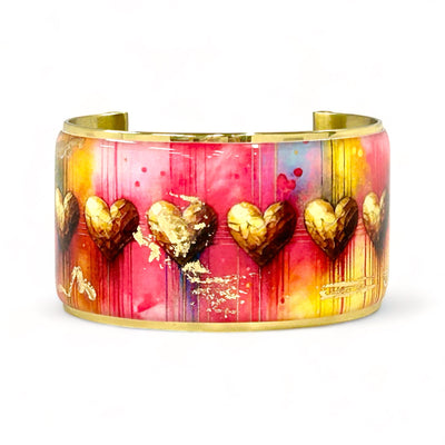 Heart of Gold 1.5 Cuff - Pink