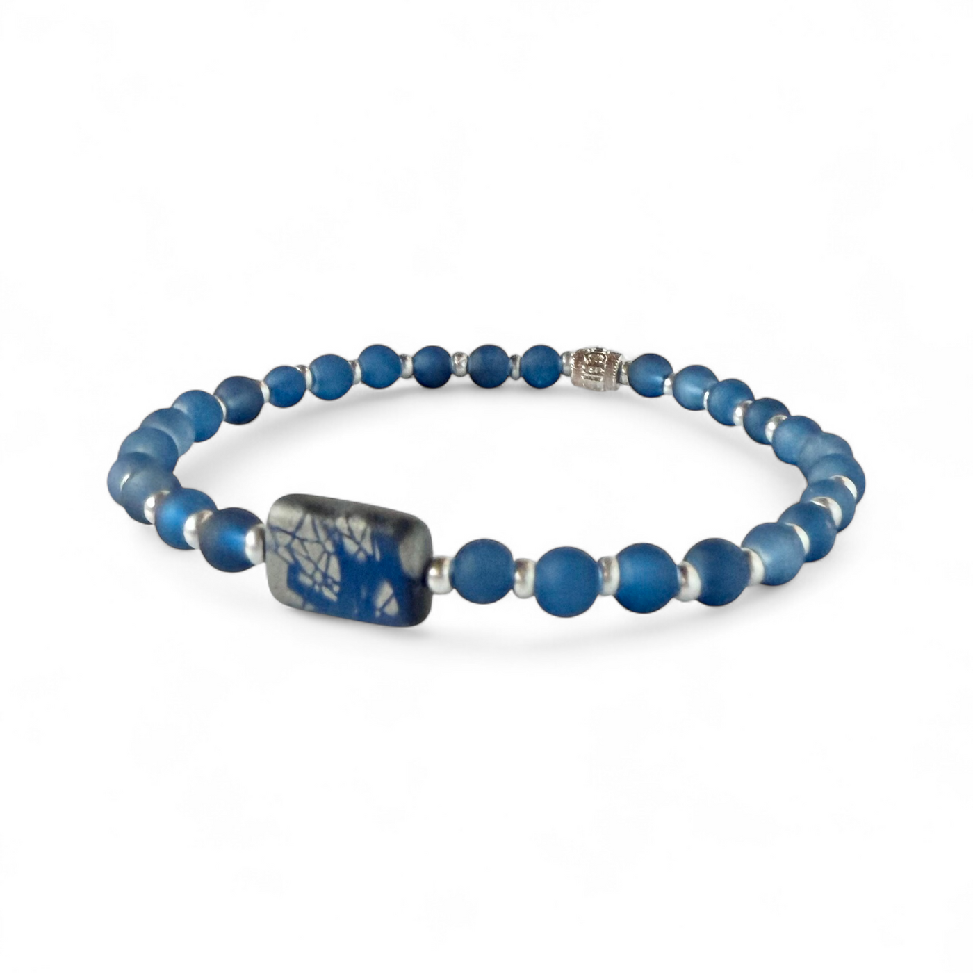 Rain Flower - Cobalt - Silver