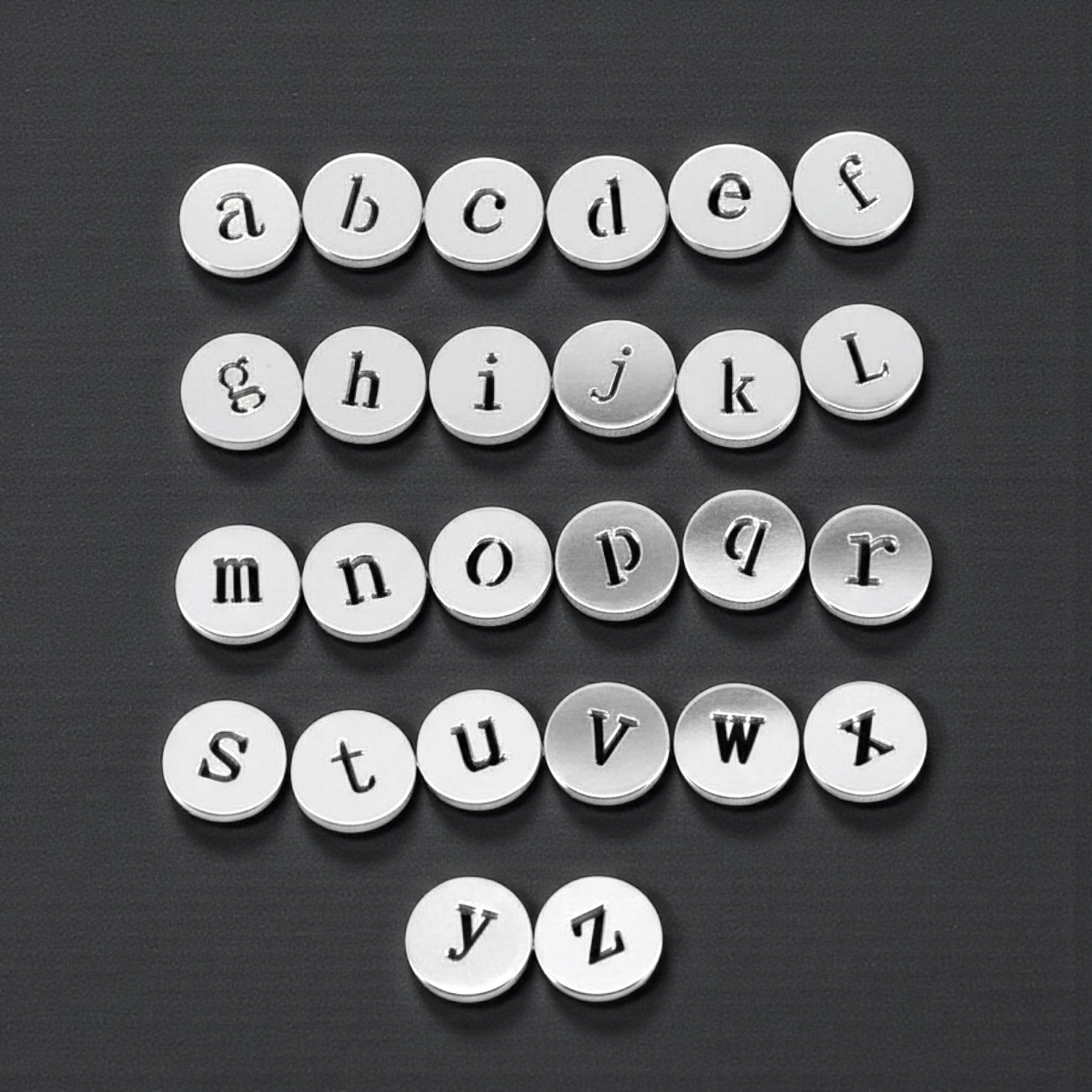 Cutout Silver Initial Necklace