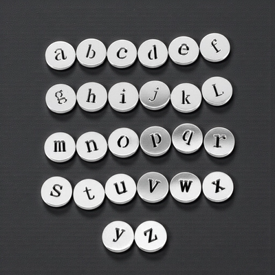 Cutout Silver Initial Necklace