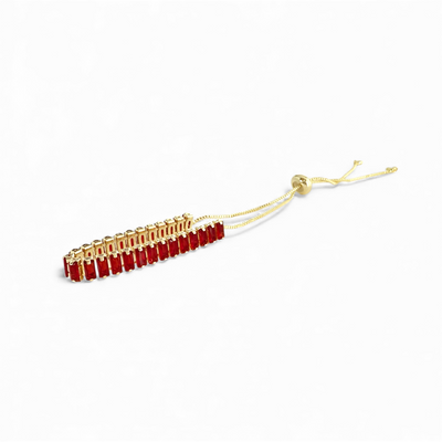 Day 2: Evert Baguette Cut Slider - Red - Gold + Santa Pouch