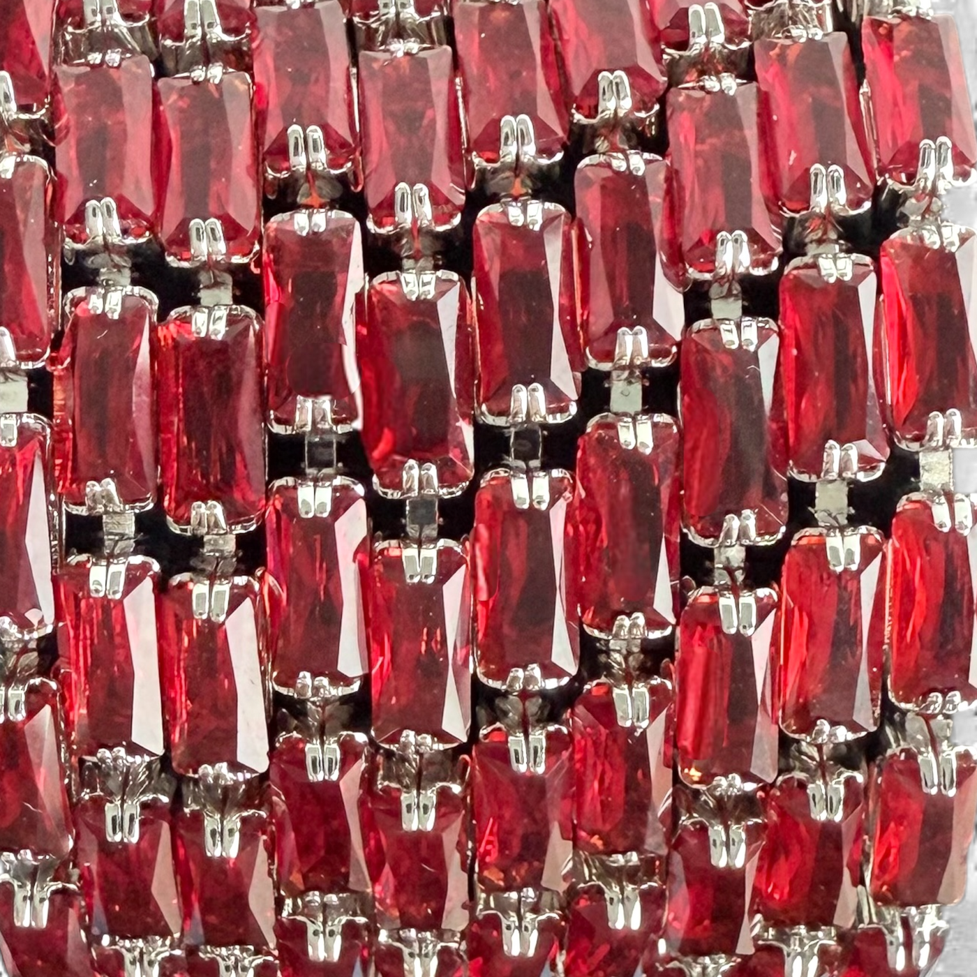 Day 2: Martina Emerald Cut Slider - Red - Silver + Santa Pouch