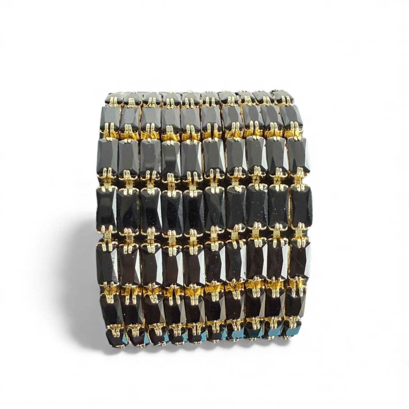 Day 2: Martina Emerald Cut Slider - Black - Gold + Santa Pouch