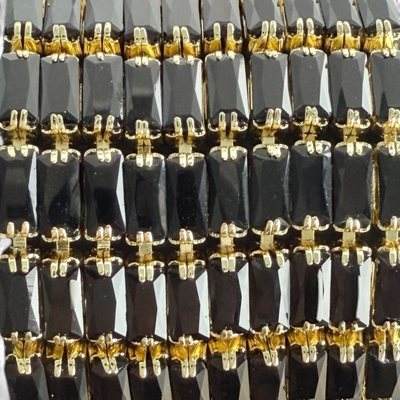 Day 2: Martina Emerald Cut Slider - Black - Gold + Santa Pouch