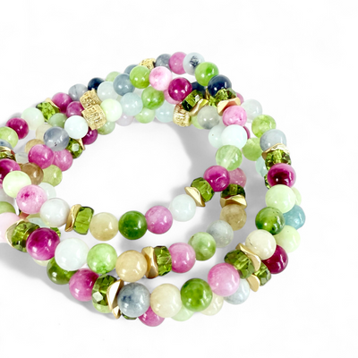 Bennett - Multi Green, Pink, Gray